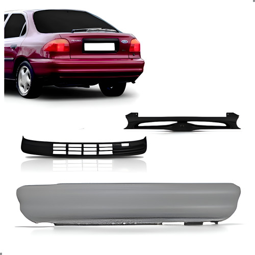 Parachoque 1993 A 1996 C/ Grade Central E Superior 1a Linha  Preto