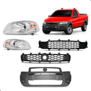 Kit Envolvente E Farol Strada 2014 2015 2016 17 2018 Working Preto