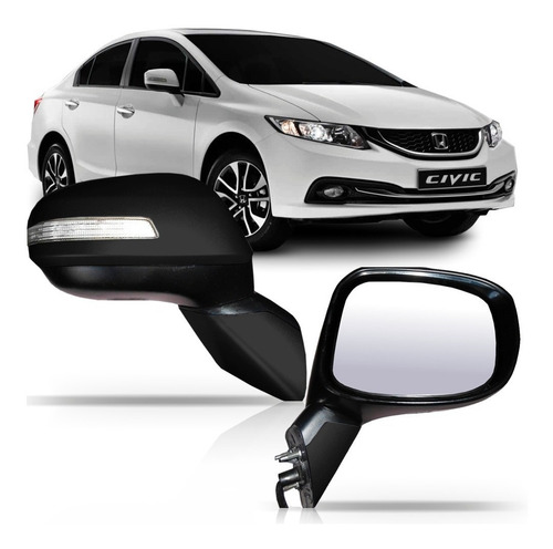 Par Retrovisor New Civic 2013 2014 2015 Com Pisca
