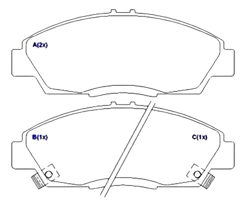 Pastilha Dianteira Accord 2.0 2.3