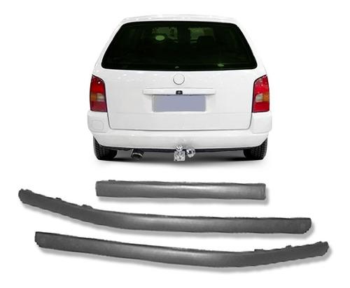 Borrachão Parachoque Parati 2/4pts 1995 96 97/1999 3pcs Pret