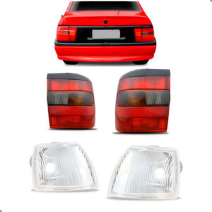 Kit Vectra 93 94 95 1996 Par Lanternas Fumê Par De Sinaleira Ambos Lados Vermelho
