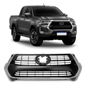 Grade Radiador Hilux Srv 2021 2022 2023 Black Piano 1a Linha Cromado
