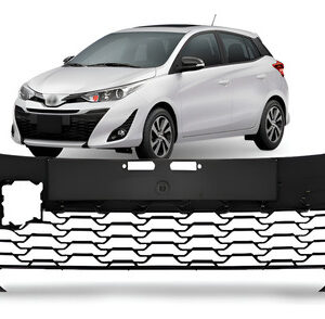 Tela Frontal Central Parachoque Diant Para Yaris 18/23 Preto Preto