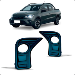 Par Moldura Milha Para Saveiro Extreme 2023 2024 2025 Preto Ambos Lados