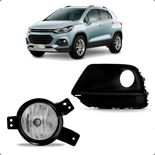 Moldura Milha Para Tracker 2017 A 2020 Farol Milha Esquerdo Preto