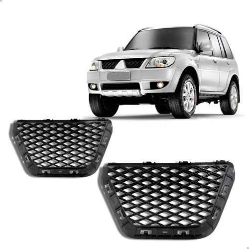 Par Tela Frontal Radiador Pajero Tr4 09 10 11 2012 13 14 15 Plástico