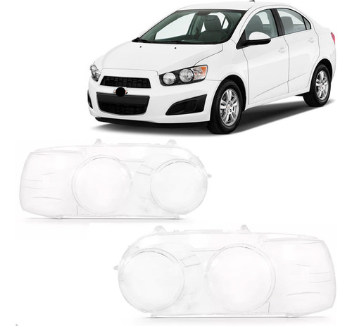 Par Lente Farol Para Chevrolet Sonic 2012 Até 2015