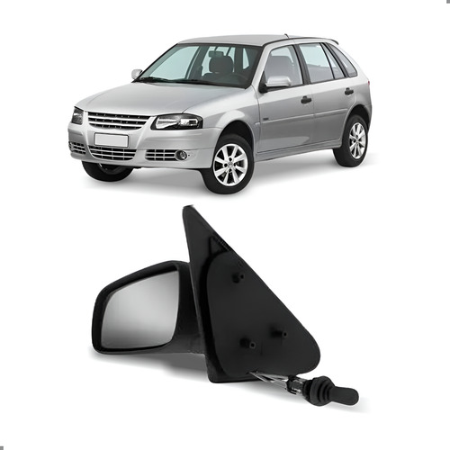 Retrovisor Lateral Gol G3 1999 A 2008 Com Controle Esquerdo