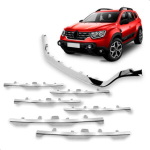 Kit Jogo 07 Peças Friso Cromado Duster 2021 22 23 2024 2025