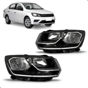 Par Farol Duplo Para Voyage 2018 A 2023 Friso Cromado Ambos Lados