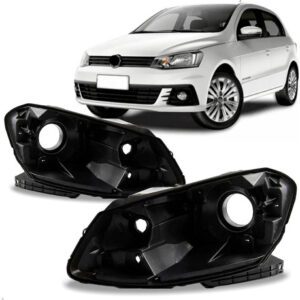 Par Carcaça Farol Vw Gol 2018 A 2023 Foco Simples Voyage G7