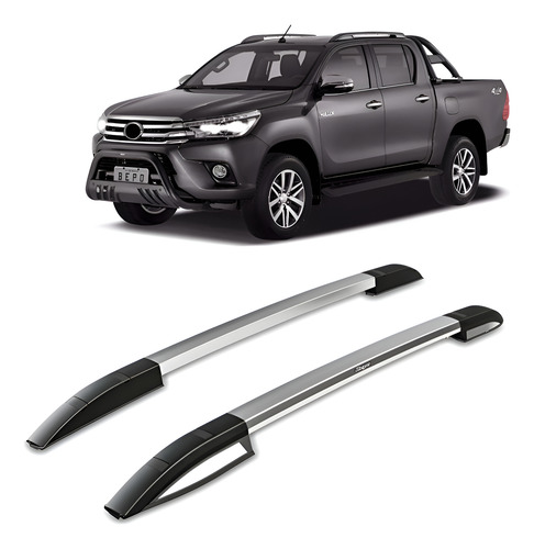 Kit Rack Teto Hilux 2016 A 2020 Prata