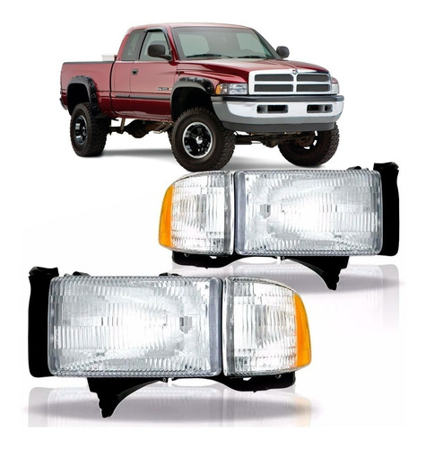 Par Farol Dodge Ram 1994 A 2001 Com Sinaleira Direito/passageiro