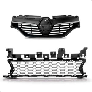 Par Tela Frontal Sandero 2014 A 2019 Friso Cromado Preto