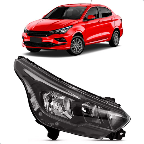 Farol Para Fiat Cronos 2017 A 2022 Manual Sem Led 1ª Linha Direito/passageiro