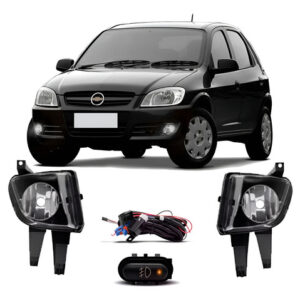 Kit Farol Milha Neblina Celta 2011 À 2015 Prisma 2011 À 2013 Transparente