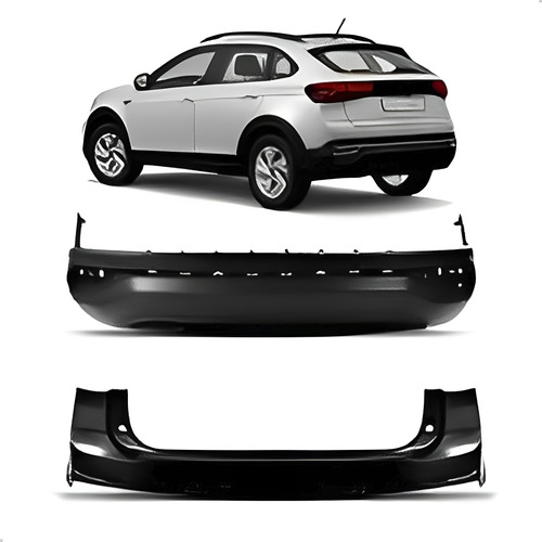 Kit Parachoque Traseiro Nivus 2020 2021 22 A 2024 1a Linha