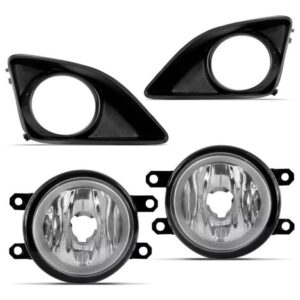Kit Farol Milha Neblina Corolla 2009 2010 2011 Aro Preto Transparente