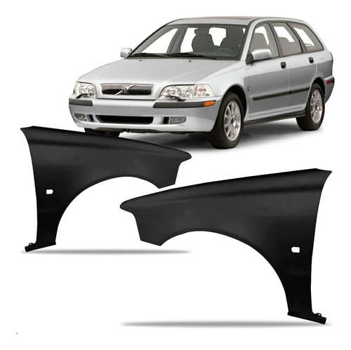 Par Paralama Para Volvo S40/ V40 1996 A 2000 Com Furo