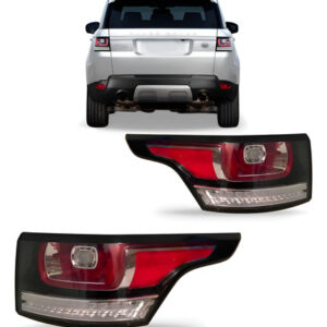 Par Sinaleira Traseira Range Rover Sport 2014 A 2018 Com Led Ambos Lados Vermelho