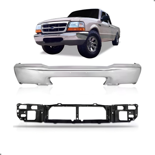 Kit Envolvente Para Ranger 98 A 2003 Com Painel Mini Frente Preto