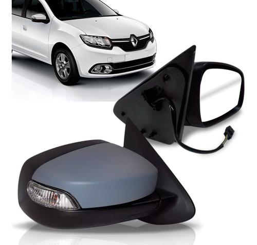 Par Retrovisor Sandero Logan 15 16 2017 Com Sinaleira Primer