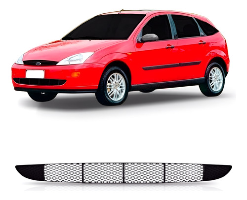 Grade Do Parachoque Dianteiro Focus 1998 00 01 02 2003 Preto