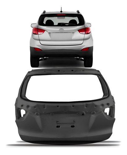 Tampa Porta Malas Ix35 2011 2012 2013 2014 2015 2016 Cinza-escuro