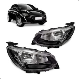 Par Farol Para Peugeot 208 Ano 2020 21 22 23 2024 C/04 Furos Ambos Lados