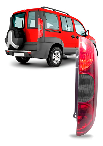 Lanterna Traseira Para Doblo 10 A 14 Fume (3 Furos) 1ª Linha Direito/passageiro