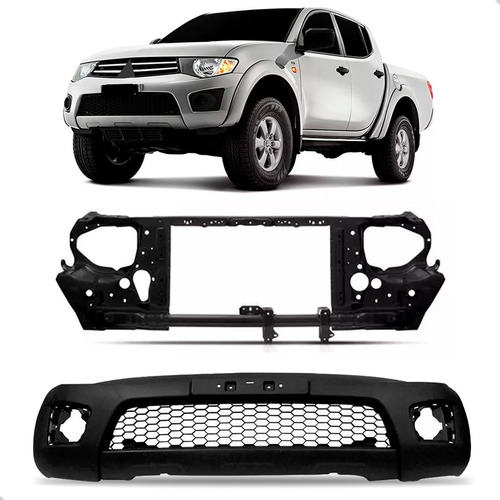 Kit Parachoque C/ Painel Mini Frente L200 Triton 2011 A 2012