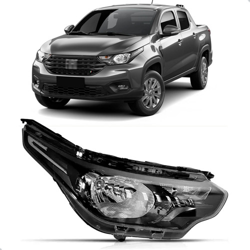 Farol Para Fiat Strada 2020 2021 2022 2023 Sem Led 1ª Linha Direito/passageiro