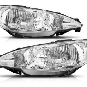 Par Farol Peugeot 206 E 206 Sw 2000 A 2006 Foco Simples Liso