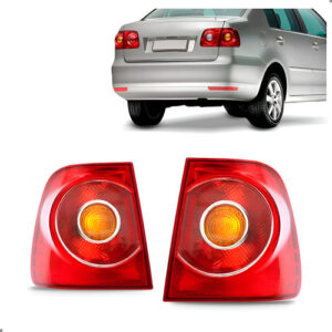 Par Sinaleira Polo 2007 A 2014 Sedan Vermelho Ambar Canto Ambos Lados
