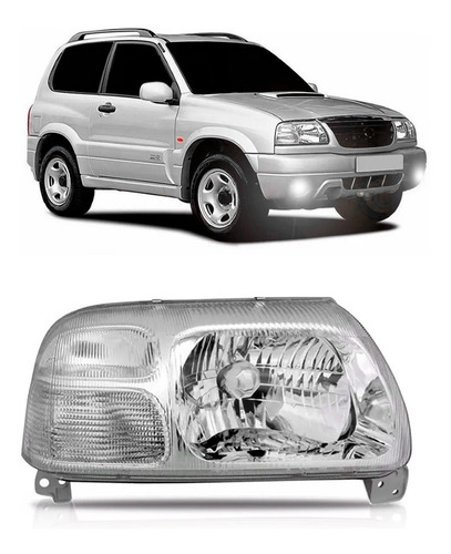 Farol Grand Vitara/ Tracker 1998 A 2007 1ª Linha - Direito/passageiro