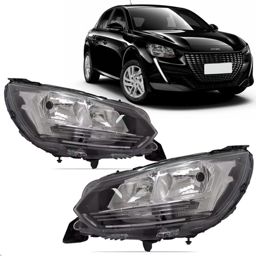 Par Farol Para Peugeot 208 2020 A 2024 3 Furos