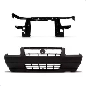 Kit Parachoque C/ Painel Mini Frente Para Fiat Uno 04 A 2005 Preto
