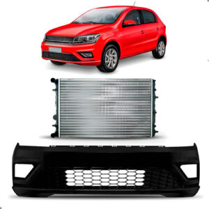 Kit Radiador Parachoque Para Gol Voyage G8 2018 A 2023 C/ar Preto