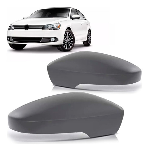 Par Capa Retrovisor Jetta Highline Comfortline 2011 A 2018 Preto