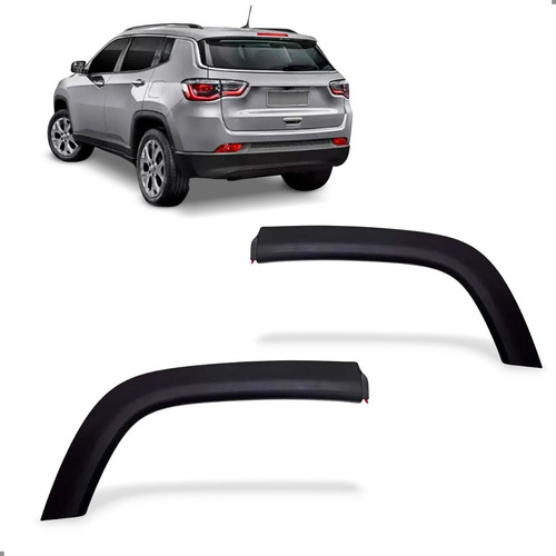 Par Moldura Paralama Traseiro Para Compass 2017 A 2021