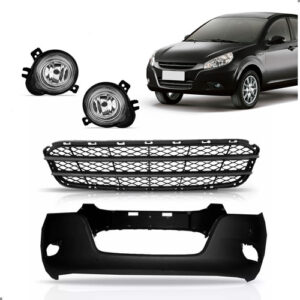 Kit Envolvente Jac J3 2011 2012 2013 Farol Milhas E Grades Preto