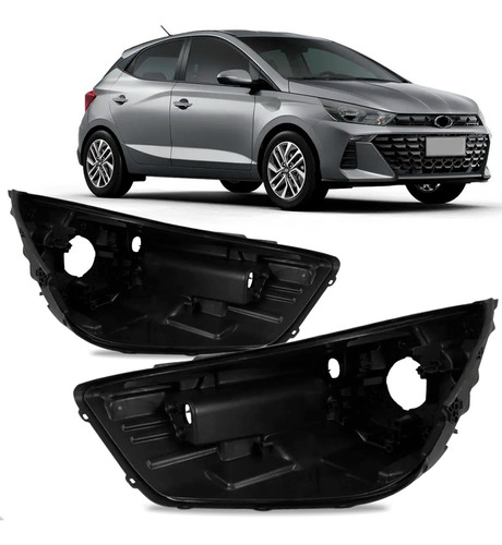 Par Carcaça Farol Para Hyundai Hb20 2023 2024