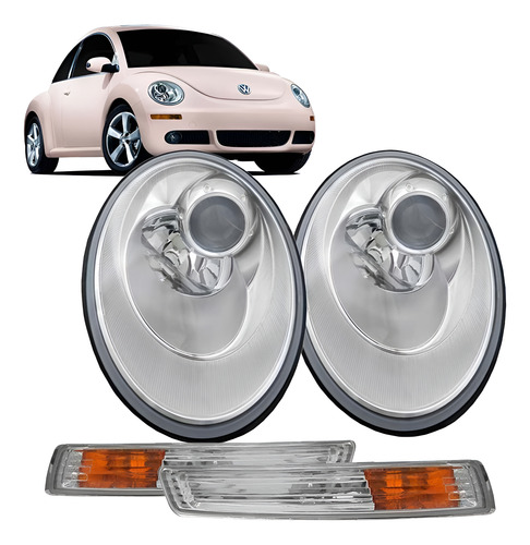 Par Farol New Beetle 2006 2007 08 09 10 2011 + Piscas