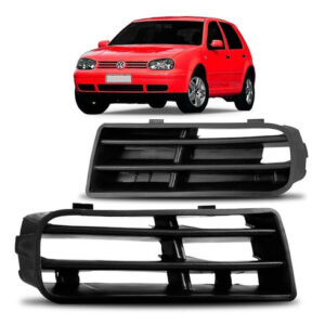 Par Tela Moldura Inferior Parachoque Dianteiro Golf 99 A 06. Preto