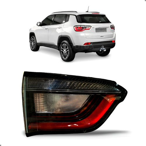 Lanterna Traseira Mala Para Compass 22 A 25 Com Led 1ª Linha Esquerdo/motorista