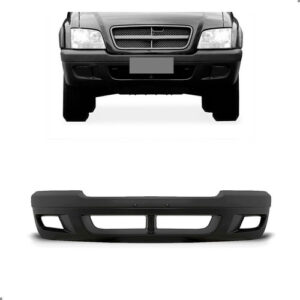 Parachoque Dianteiro Para S-10/blazer 2001 A 2008 Furo Milha Preto
