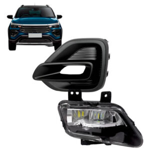 Farol Milha Moldura Para Fiat Pulse 2022 A 2025 Led Esquerdo Preto Esquerdo