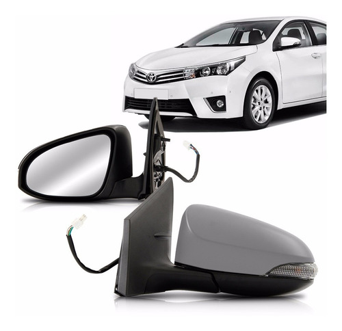 Par Retrovisor Corolla 14 15 16 Elétrico Com Seta