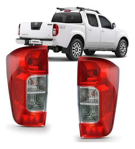 Par Lanterna Traseira Frontier 2017 A 2021 Vermelho